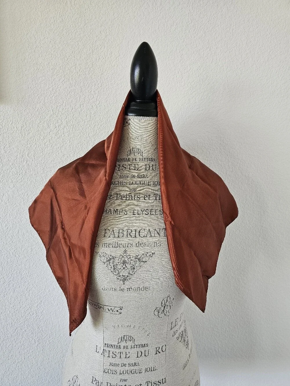 Vintage Orna Japan Burnt Orange Acetate Square Scarf – 26